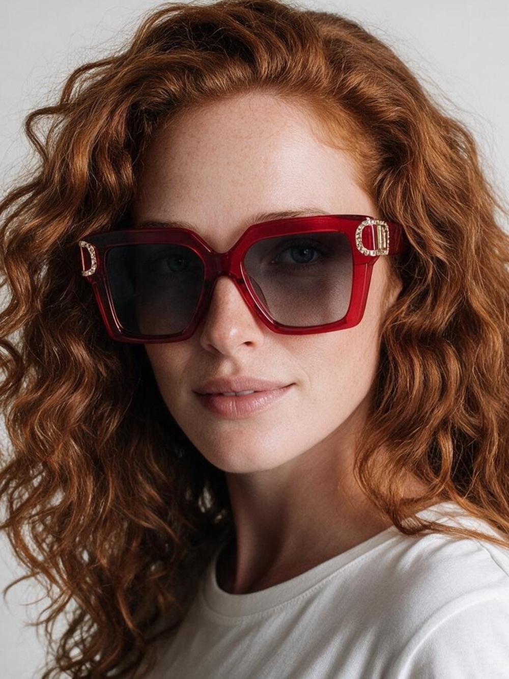 Valentino Garavani V—Uno Sunglasses with Gold Accents NWT